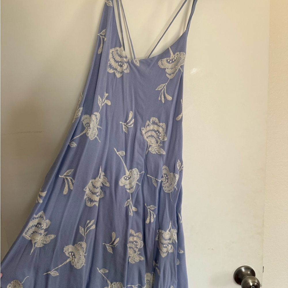 Lush Light Blue Floral Top